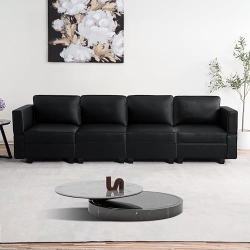 Naomi Home Sarah Black Modular Sofa with Storage