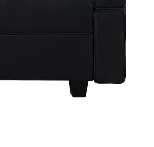 Naomi Home Sarah Black Modular Sofa with Storage