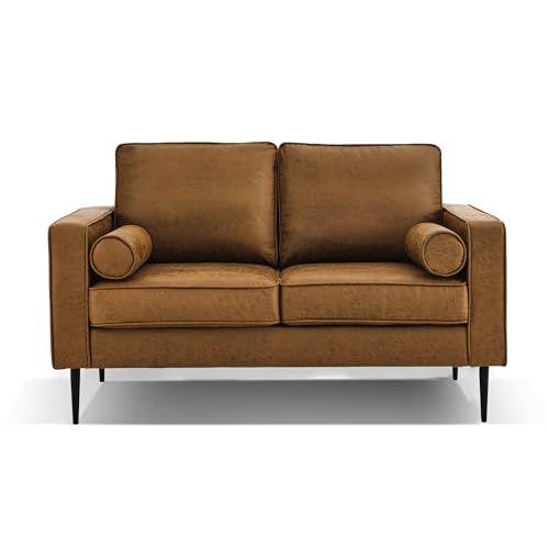 Asucoora Modern Leather Sofa and Loveseat Set