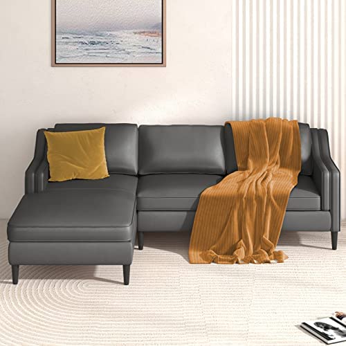Truffle Real Leather L-Shaped Sectional Sofa