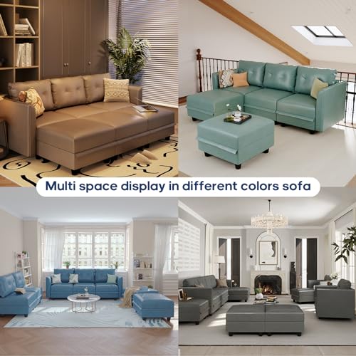 Stylish Dark Grey Modular Sectional Sofa Set
