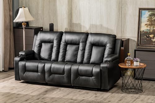 COMHOMA 3PC Bonded Leather Recliner Sofa Set