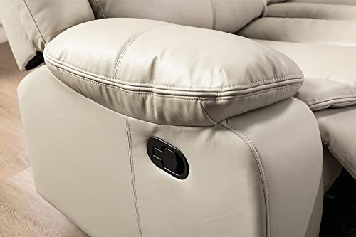 Familymill Leather Reclining 3-Seat Sofa