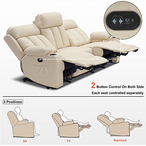 MCombo 3-Seat Power Reclining Sofa with Heat