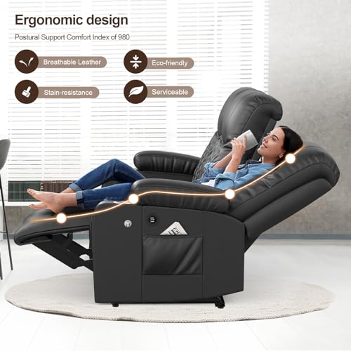 Modern 3-Seater Recliner Sofa with Cup Holders