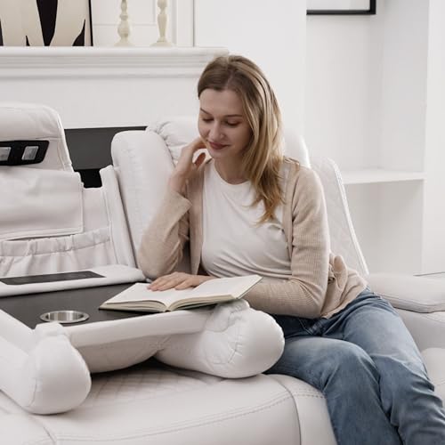 White Power Recliner Sofa Set with Speakers & USB