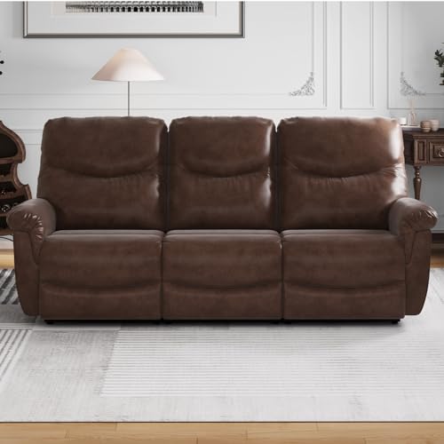 LARMACE Faux Leather 3-Seater Recliner Sofa
