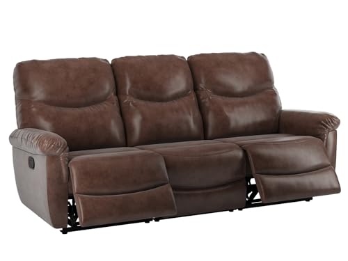 LARMACE Faux Leather 3-Seater Recliner Sofa