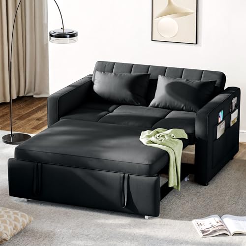 Convertible 55" Sofa Bed with Adjustable Backrest