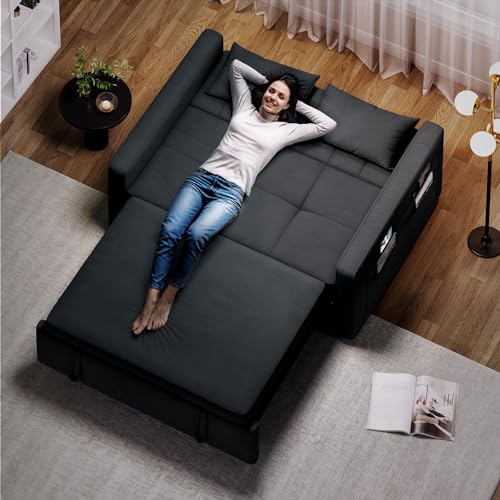 Convertible 55" Sofa Bed with Adjustable Backrest