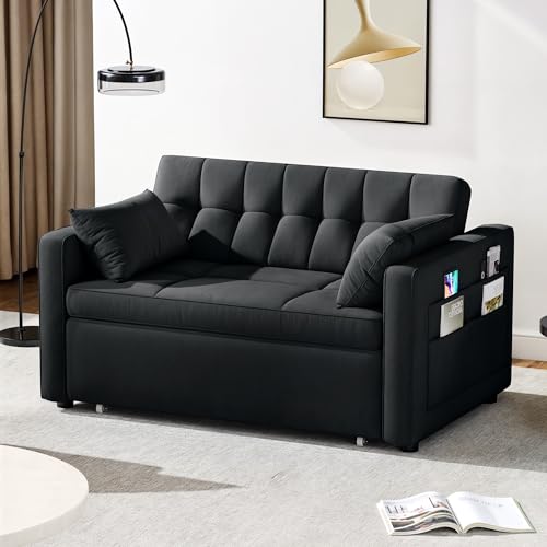 Convertible 55" Sofa Bed with Adjustable Backrest