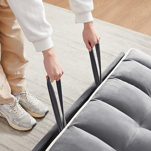 Compact 55" Convertible Velvet Futon Sofa Bed