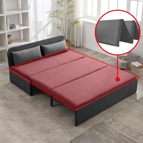Queen Size Pull Out Sofa Bed in Dark Gray