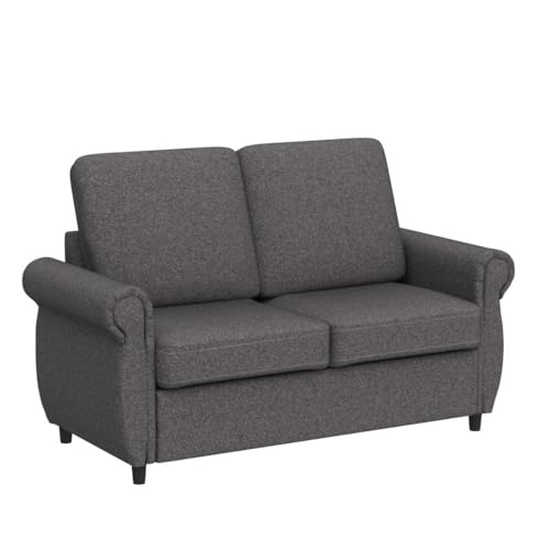 P PURLOVE Modern Sleeper Sofa Bed Loveseat in Gray