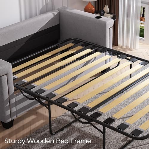 Transformable Sofa Bed with Memory Foam Mattress