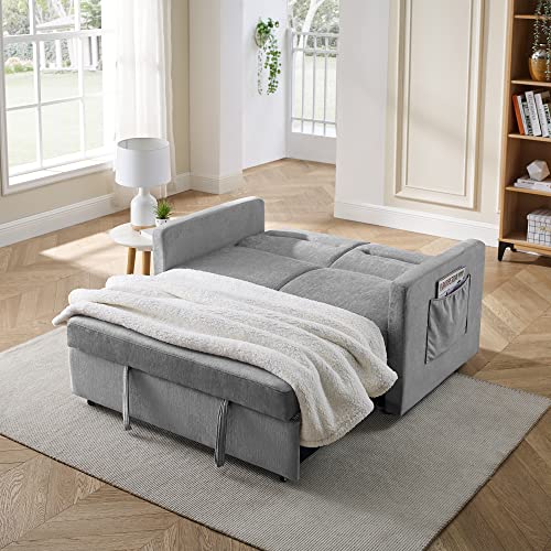 Modern Convertible Sleeper Sofa Bed with Pockets