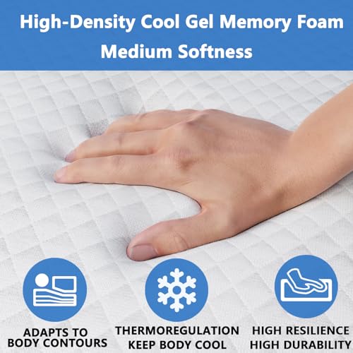 Queen Size Cool Gel Memory Foam Mattress Replacement