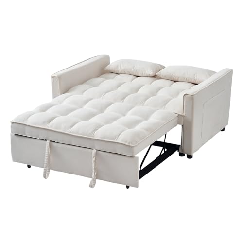 3-in-1 Convertible Sofa Bed with Reclining Backrest