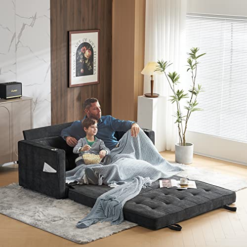 VINGLI 64" Full Size Convertible Futon Sofa