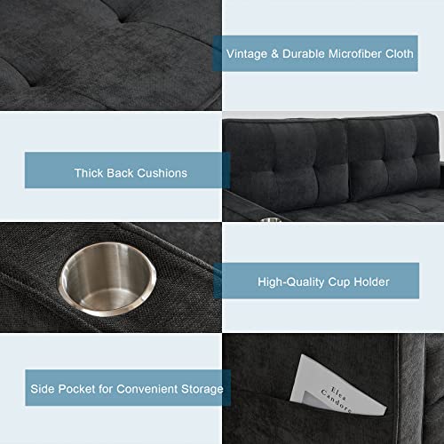 VINGLI 64" Full Size Convertible Futon Sofa