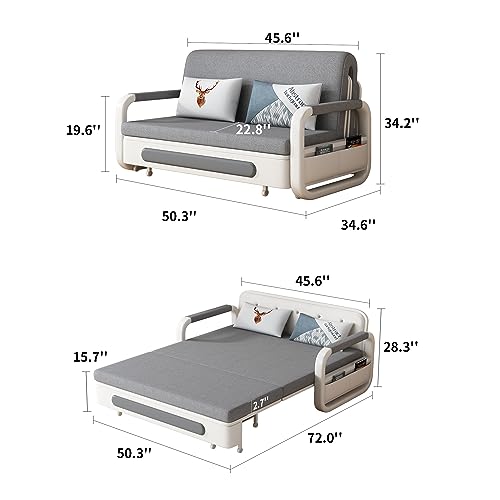 Modern Convertible Sofa Bed with Adjustable Backrest