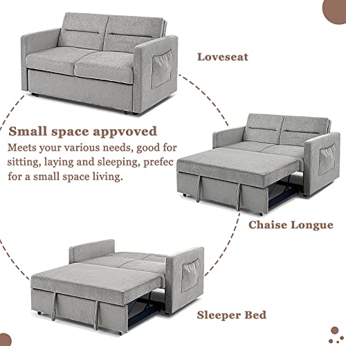 Antetek 3-in-1 Convertible Love Seat Sofa Bed