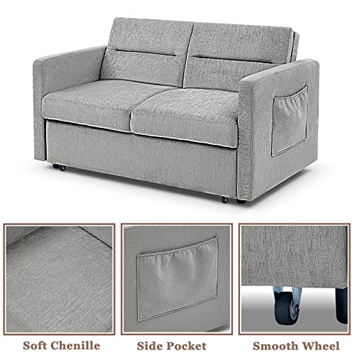Antetek 3-in-1 Convertible Love Seat Sofa Bed
