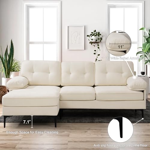 EASELAND 82" L-Shaped Reversible Sectional Sofa