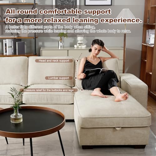 Beige Componible Sectional Sofa by Coosleep Home