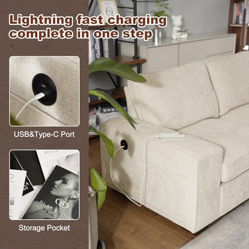 Beige Componible Sectional Sofa by Coosleep Home