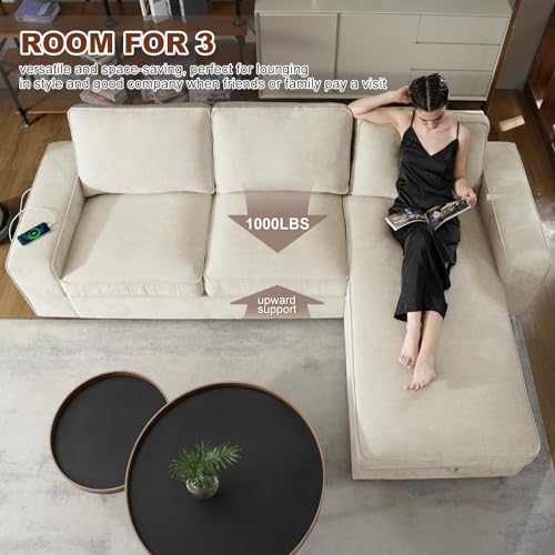 Beige Componible Sectional Sofa by Coosleep Home