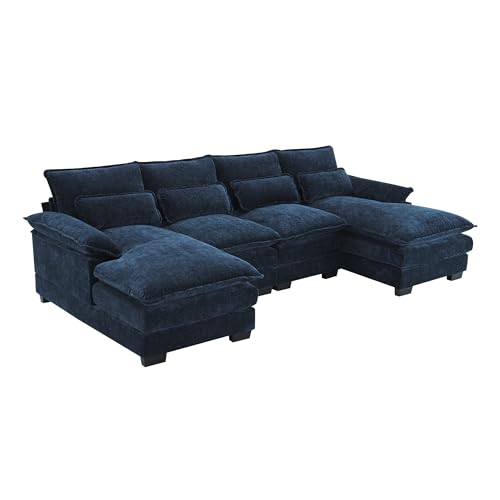 Modular 6-Seater Chenille Cloud Sectional Sofa
