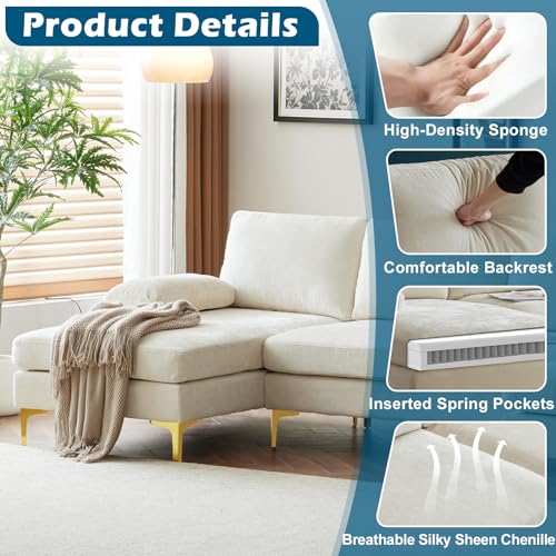 Stylish U-Shape Sectional Sofa with Chaise