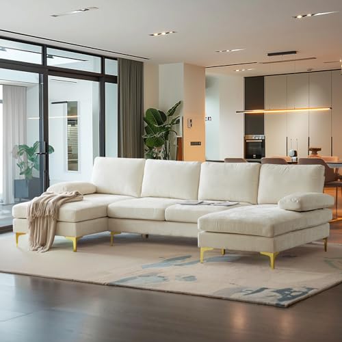 Stylish U-Shape Sectional Sofa with Chaise