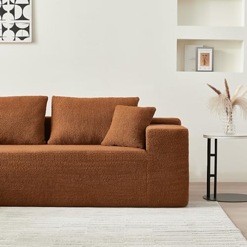 Modular L-Shape Orange Sectional Sofa with Chaise