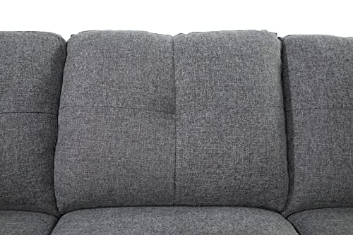 LOPOO 97" Grey L-Shaped Modular Sofa Set
