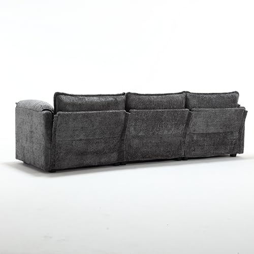 L-Shaped Convertible Modular Sofa with Chaise Lounge