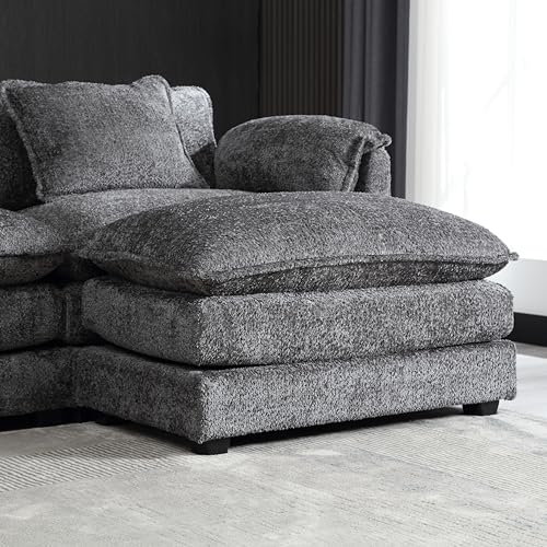 L-Shaped Convertible Modular Sofa with Chaise Lounge