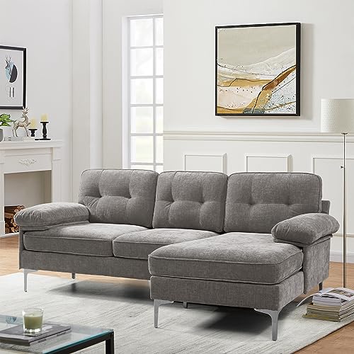 Modern L Shaped Sectional Sofa with Chaise, Removable Cushions