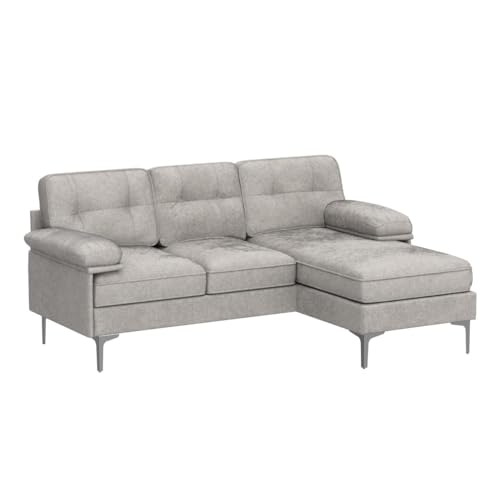 Modern L Shaped Sectional Sofa with Chaise, Removable Cushions