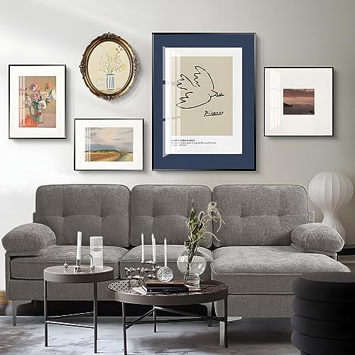 Modern L Shaped Sectional Sofa with Chaise, Removable Cushions