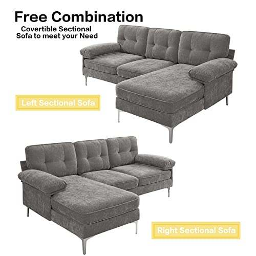 Modern L-Shaped Sectional Sofa with Chaise