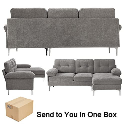 Modern L-Shaped Sectional Sofa with Chaise