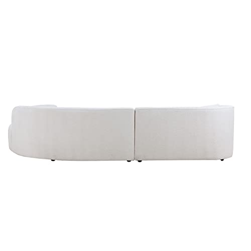 Curved Modular Cloud Couch with Chaise Lounge Set