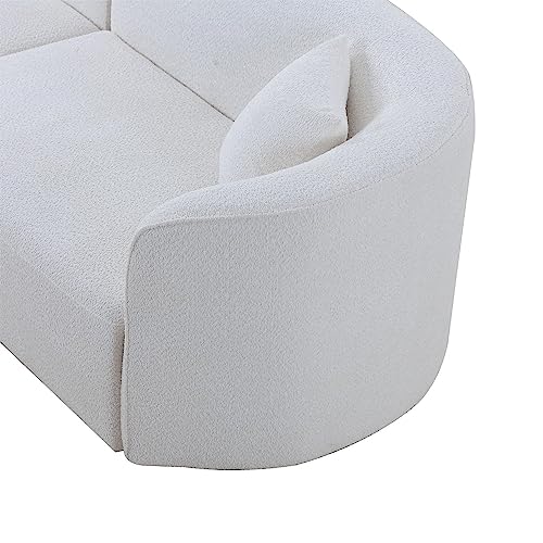 Curved Modular Cloud Couch with Chaise Lounge Set