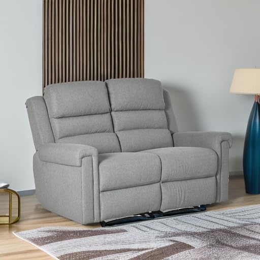 Gray 2-Seater Manual Recliner Sofa by HOMCOM