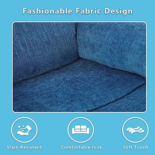Blue Reclining Sofa Set - 3 Piece Collection