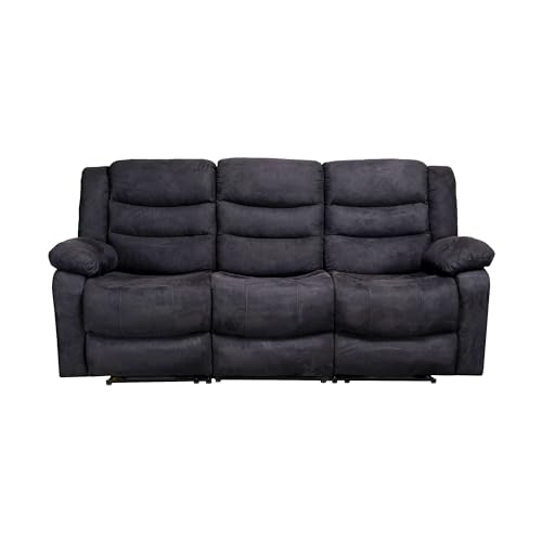 Gray 3-Piece Oversized Reclining Sofa Set