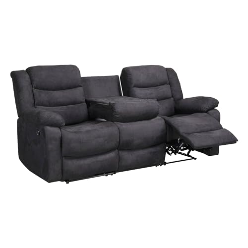 Gray 3-Piece Oversized Reclining Sofa Set