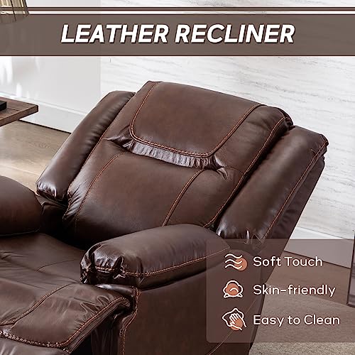 Brown Leather Recliner Sofa and Chair Set